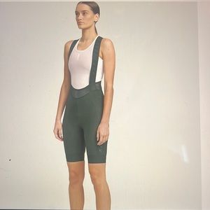 Forest green women's team bib evo, size medium brand new